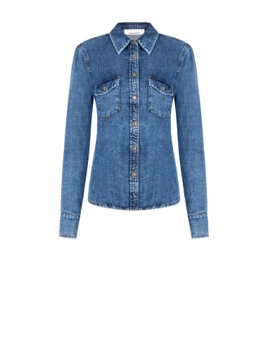 Camisa de ganga larga com bolsos Rinascimento