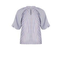 Blusa larga de algodão xadrez Rinascimento 2