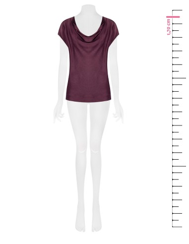 Blusa de cetim de corte largo Rinascimento