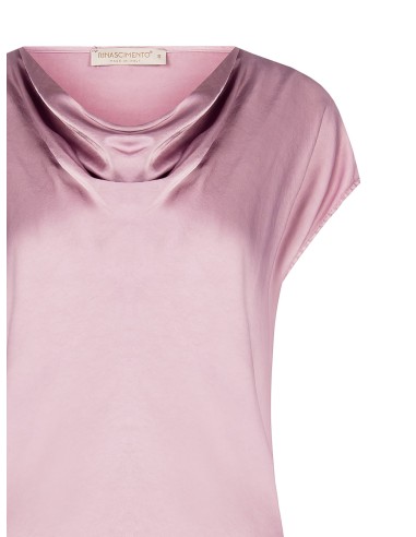 Blusa de cetim de corte largo Rinascimento