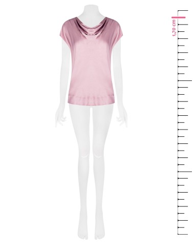 Blusa de cetim de corte largo Rinascimento