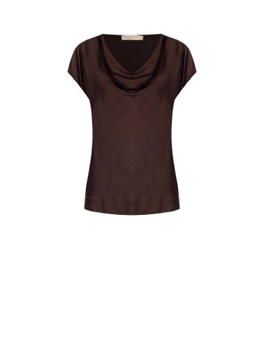 Blusa de cetim de corte largo Rinascimento