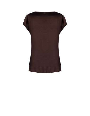 Blusa de cetim de corte largo Rinascimento