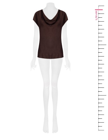 Blusa de cetim de corte largo Rinascimento