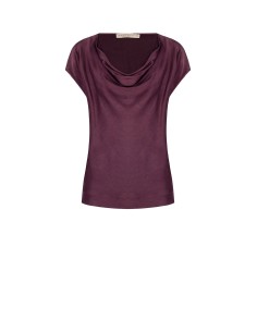 Blusa de cetim de corte largo Rinascimento