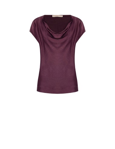 Blusa de cetim de corte largo Rinascimento