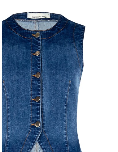 Colete em ganga elástica Rinascimento