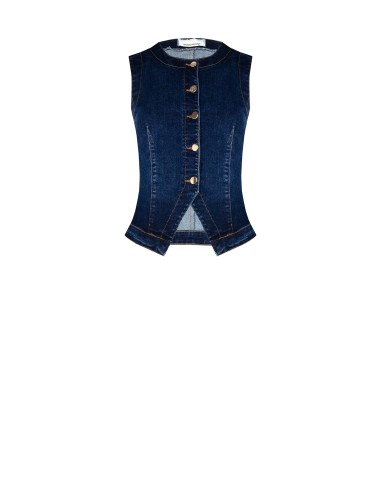 Colete em ganga elástica Rinascimento