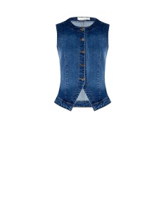 Colete em ganga elástica Rinascimento