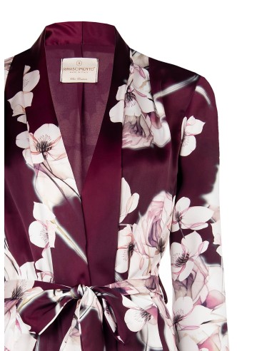 Casaco de quimono de cetim com cinto e dragonas a condizer Rinascimento