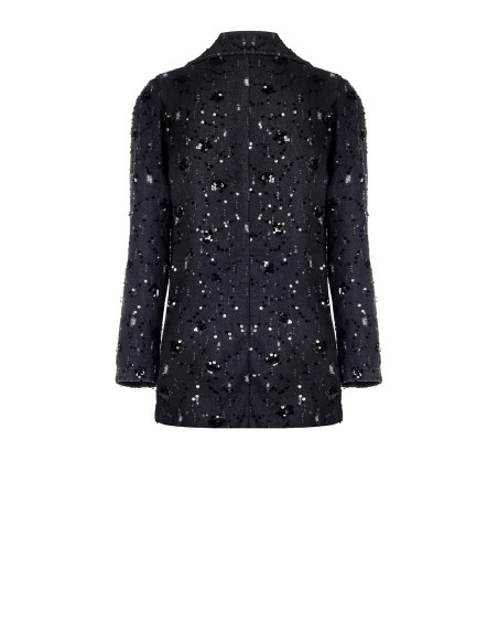 Blazer de ganga com alças e lantejoulas Rinascimento