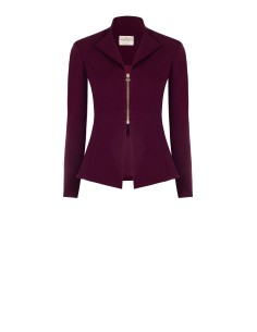 Blazer em crepe de mergulho com fecho de correr e logótipo Rinascimento 2