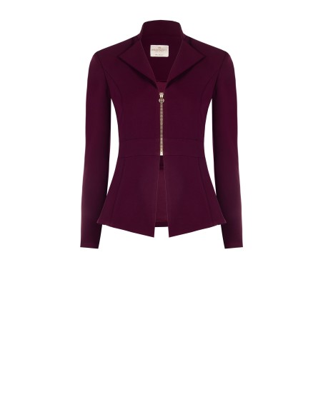 Blazer em crepe de mergulho com logótipo de fecho de correr Rinascimento