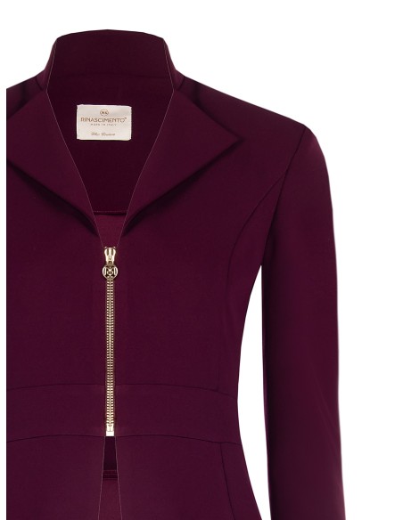 Blazer em crepe de mergulho com logótipo de fecho de correr Rinascimento