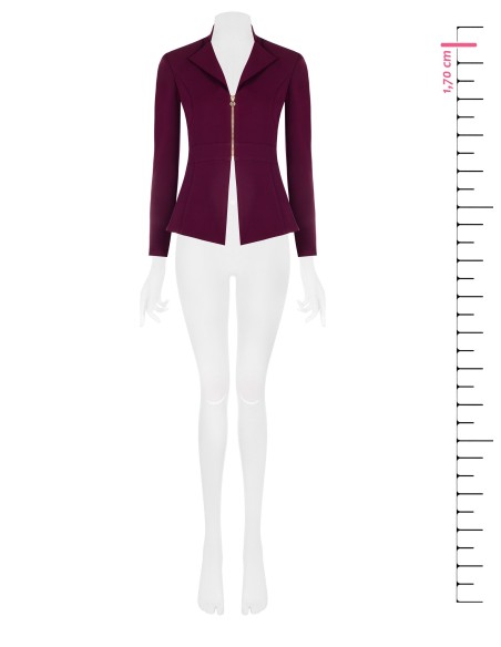 Blazer em crepe de mergulho com logótipo de fecho de correr Rinascimento