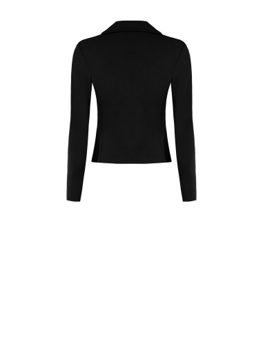 Blazer curto em crepe de mergulho Rinascimento