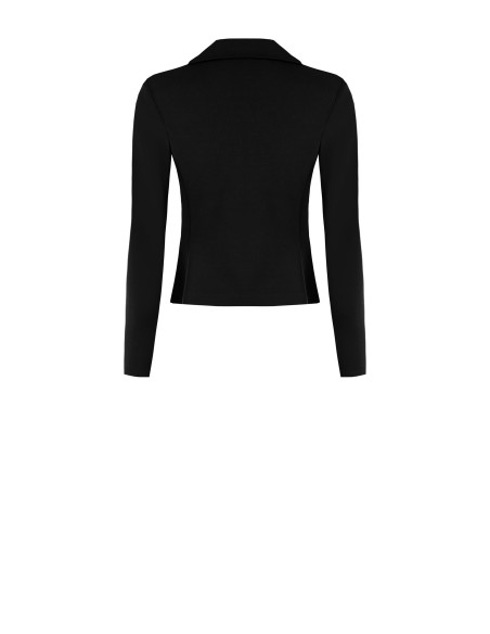 Blazer curto em crepe de mergulho Rinascimento