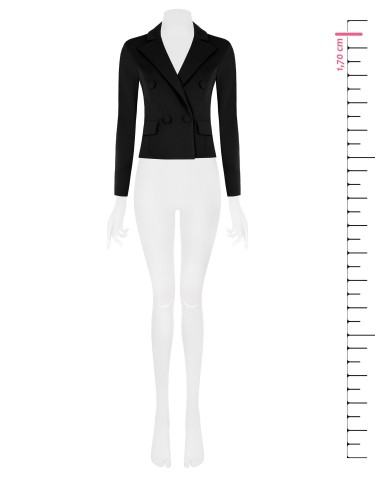 Blazer curto em crepe de mergulho Rinascimento
