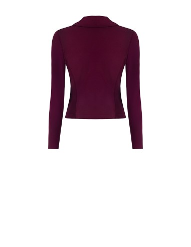 Blazer curto em crepe de mergulho Rinascimento