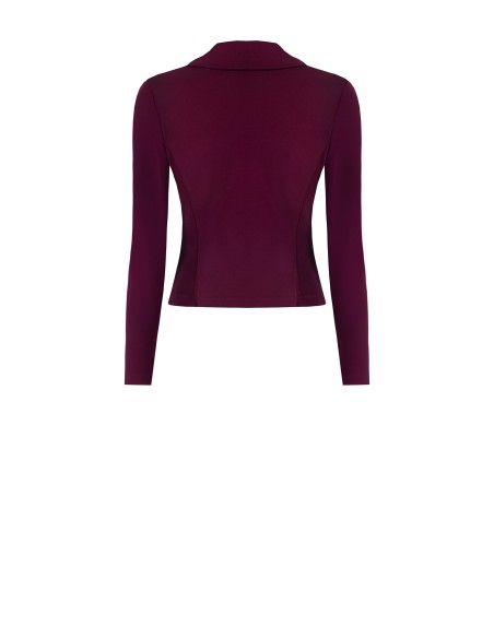 Blazer curto em crepe de mergulho Rinascimento