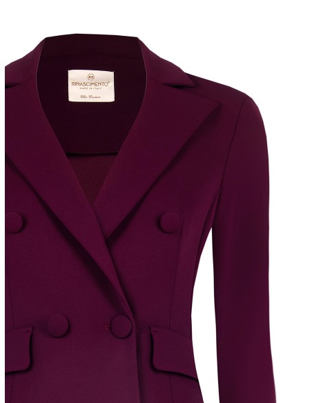 Blazer curto em crepe de mergulho Rinascimento