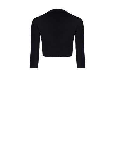 Encolhimento de ombros aberto em crepe de mergulho com alças Rinascimento