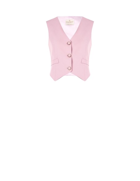 Colete em tecido crepe fluido Rinascimento