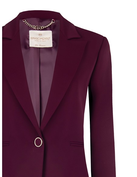 Casaco blazer com pregas largas em tecido técnico Rinascimento