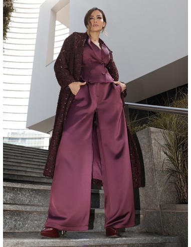 Casaco comprido coberto de brilhantes grandes com cinto a condizer Rinascimento