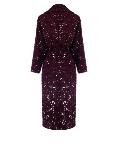 Casaco comprido coberto de brilhantes grandes com cinto a condizer Rinascimento