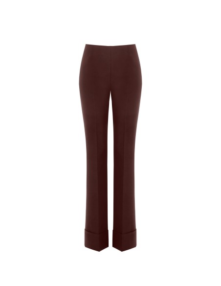 Calças Palace em tecido técnico com lapelas Maxi Rinascimento