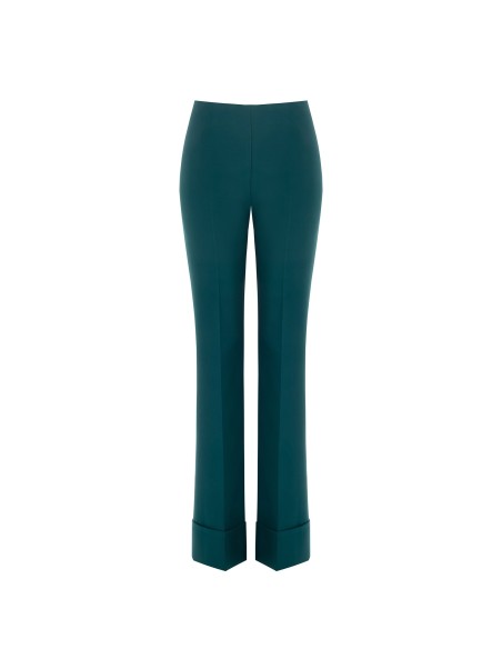 Calças Palace em tecido técnico com lapelas Maxi Rinascimento