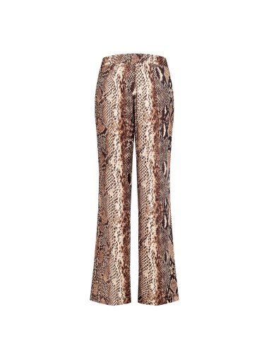 Calças rectas de cetim Python Rinascimento