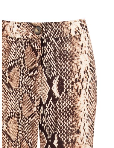 Calças rectas de cetim Python Rinascimento