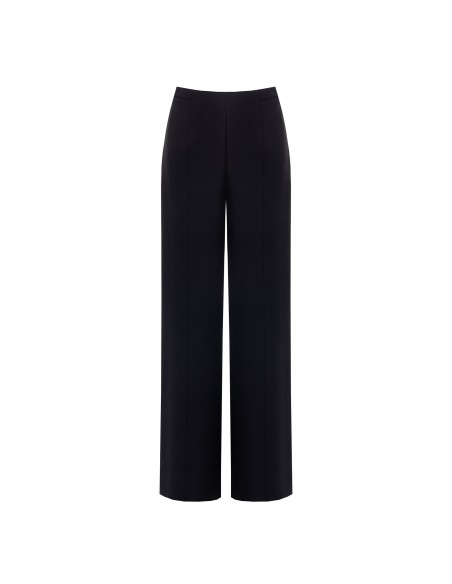 Calças Palace em tecido fluido com fecho de correr lateral Rinascimento