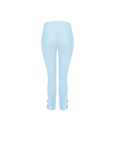 Calça cigarrete em tecido técnico com botões nos tornozelos Rinascimento