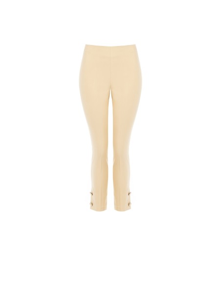 Calça cigarrete em tecido técnico com botões nos tornozelos Rinascimento