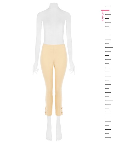 Calça cigarrete em tecido técnico com botões nos tornozelos Rinascimento