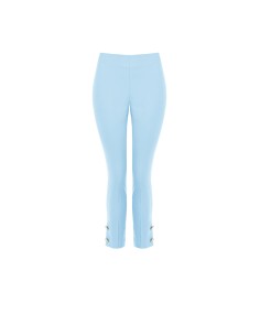 Calça cigarrete em tecido técnico com botões nos tornozelos Rinascimento