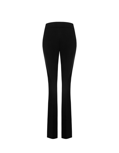 Leggings em crepe de mergulho com fecho de correr lateral Rinascimento