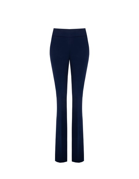 Leggings em crepe de mergulho com fecho de correr lateral Rinascimento