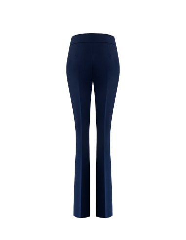 Leggings em crepe de mergulho com fecho de correr lateral Rinascimento