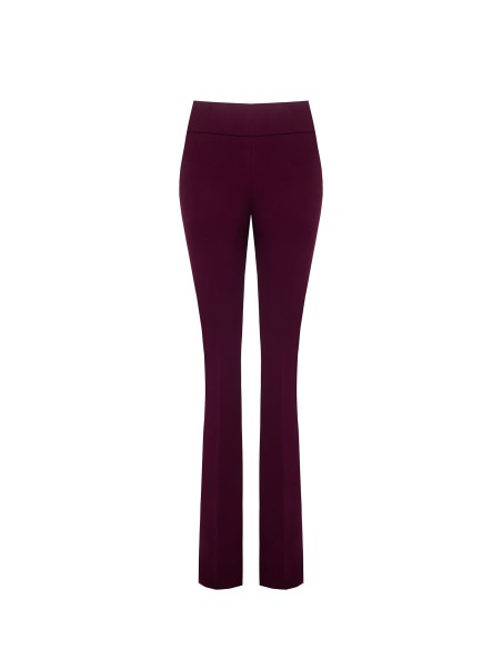 Leggings em crepe de mergulho com fecho de correr lateral Rinascimento