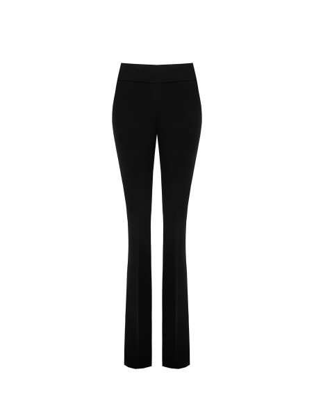 Leggings em crepe de mergulho com fecho de correr lateral Rinascimento