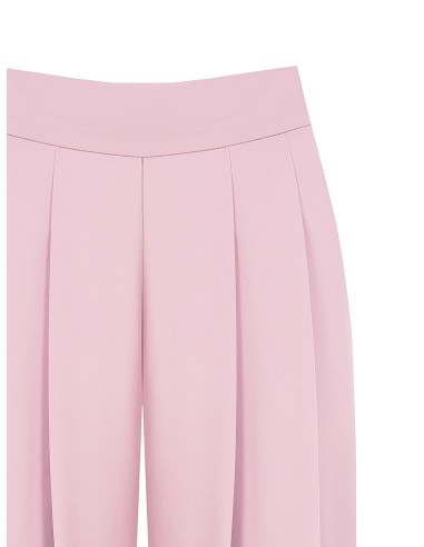 Calças de crepe fluido Palace com duplo dardos Rinascimento