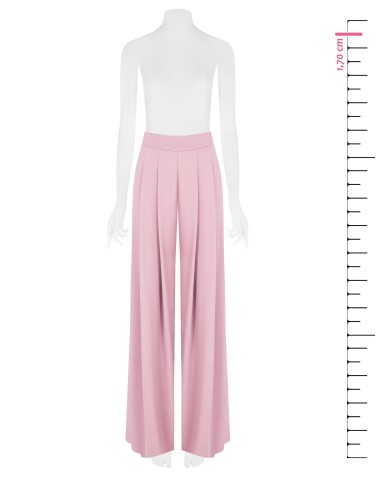 Calças de crepe fluido Palace com duplo dardos Rinascimento