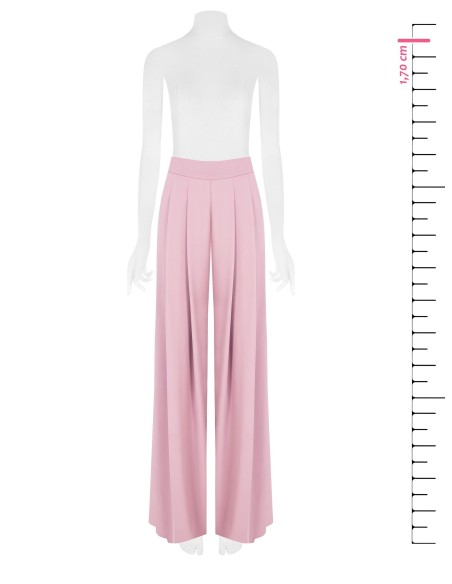 Calças de crepe fluido Palace com duplo dardos Rinascimento