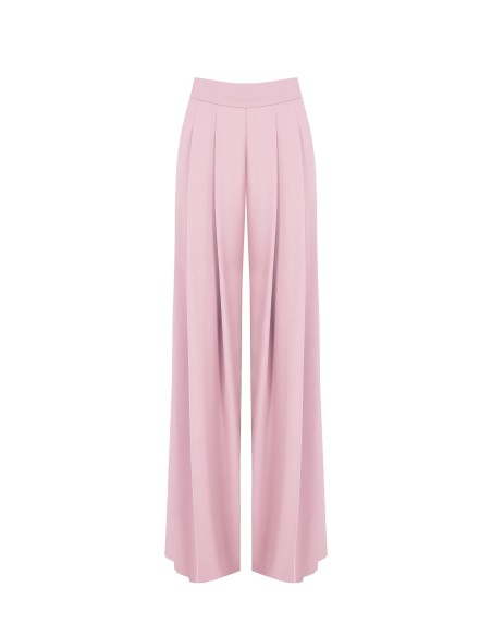 Calças de crepe fluido Palace com duplo dardos Rinascimento