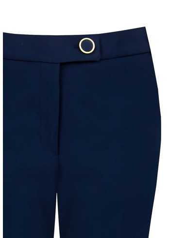 Calças rectas de tecido técnico com bolsos Rinascimento