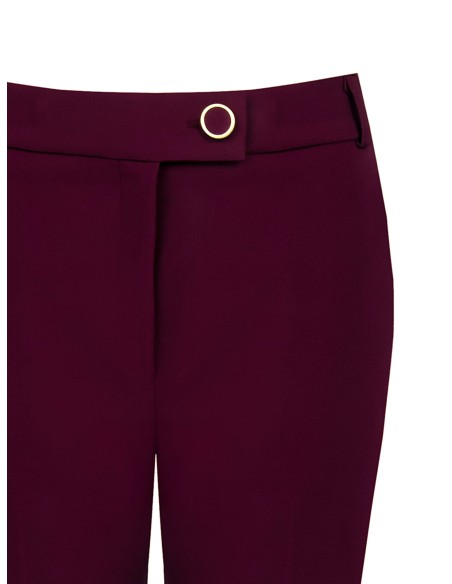 Calças rectas de tecido técnico com bolsos Rinascimento